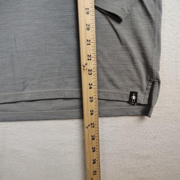 Smartwool Merino Blend Sport Shirt Mens Sz Small Gray Long Sleeve - Picture 7 of 9